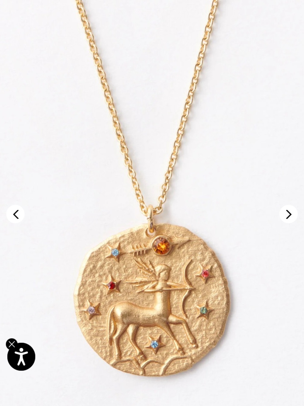 Maje Gold Zodiac Sagittarius Pendant Necklace - Women Jewelry